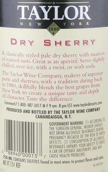 Taylor Dry Sherry 3L