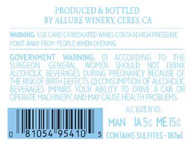 Allure Bubbly Mango 187ml Bottle