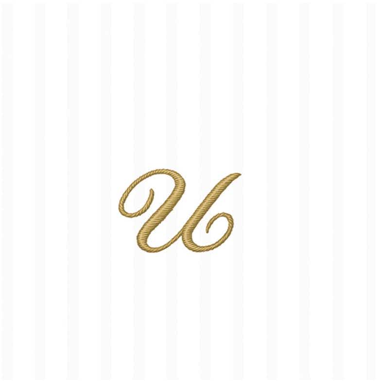 Ideal Home Range Cocktail Napkin Stripes Monogram U 750ml