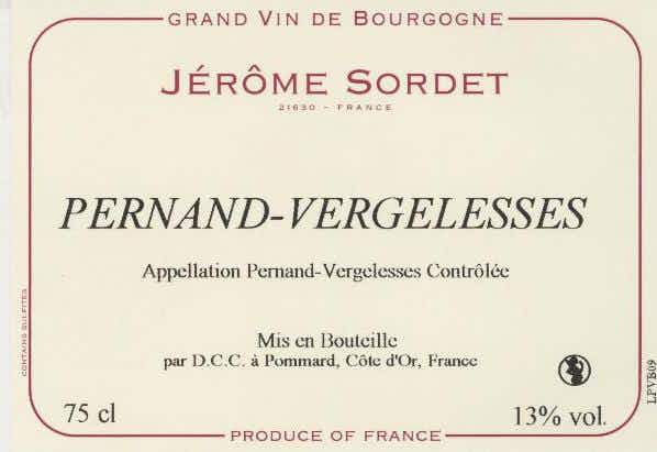 Jerome Sordet Pernand Vergelesses 2011