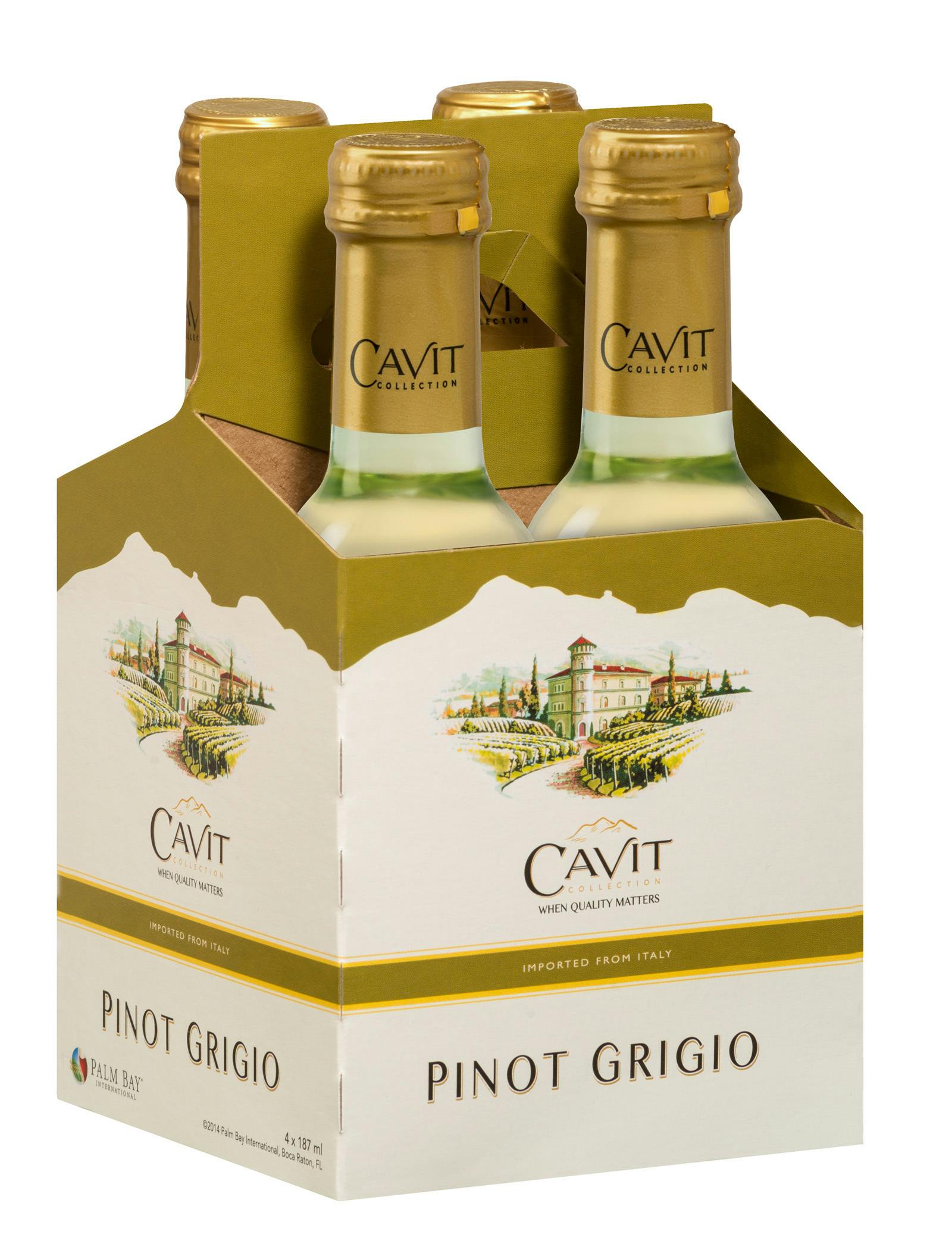 Cavit Pinot Grigio 2016 4 pack 187ml - Buster's Liquors & Wines