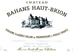 Château-Bahans-Haut-Brion Pessac Léognan 2005