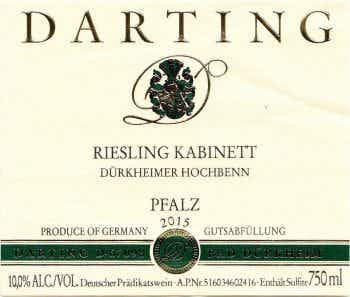 Darting Durkheimer Hochbenn Riesling Kabinett 2015