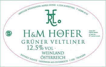 H. & M. Hofer Grüner Veltliner 2016 1L