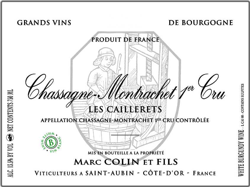 Marc Colin Chassagne Montrachet Les Caillerets 2015