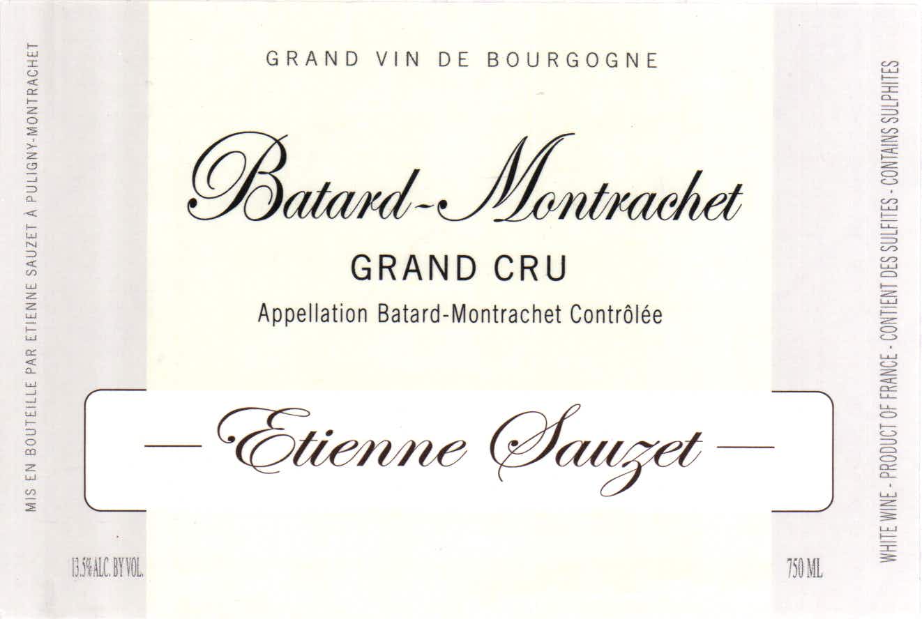 Etienne Sauzet Batard Montrachet 2015