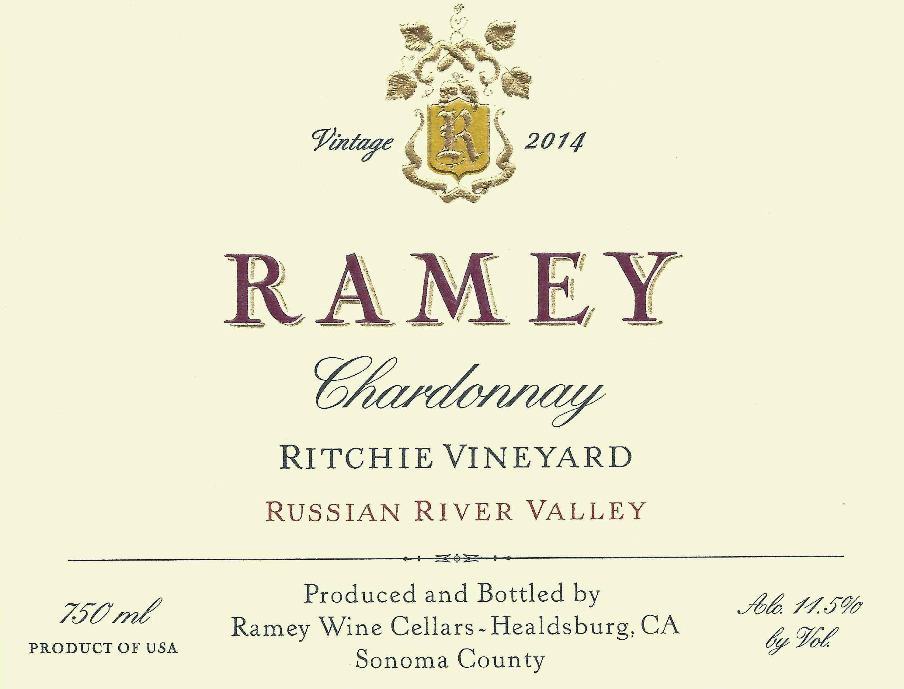 Ramey Ritchie Vineyard Chardonnay 2014