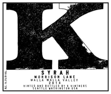 K Vintners Morrison Lane Syrah 2014