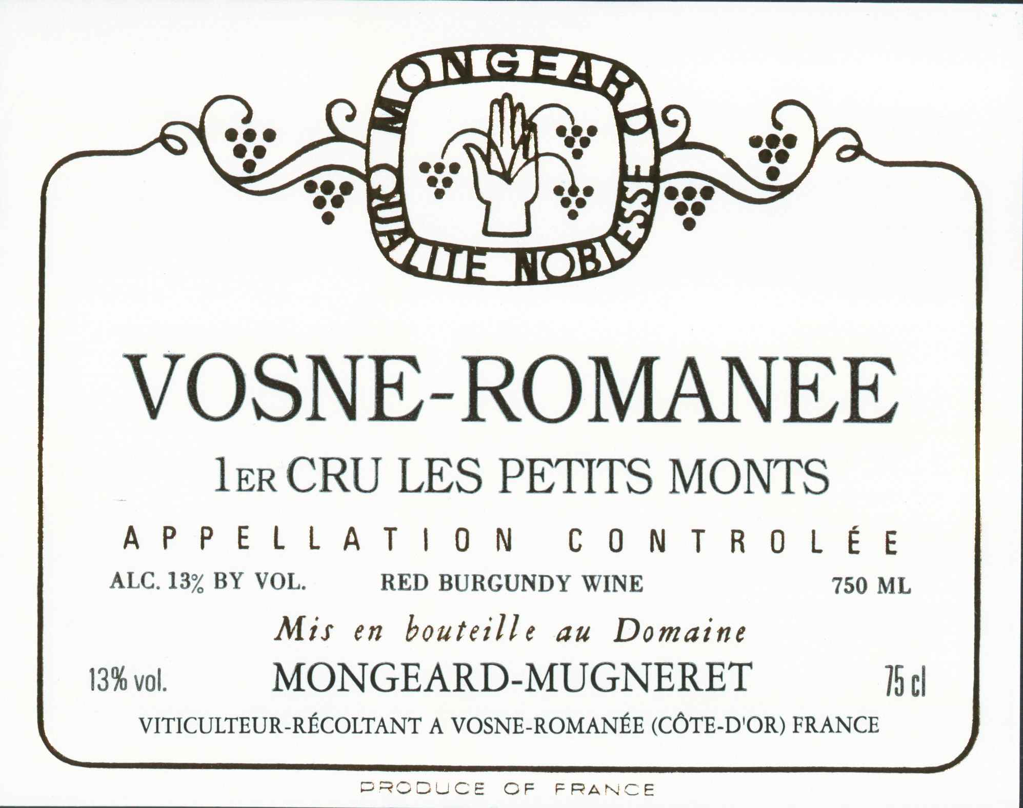 Domaine Mongeard Mugneret Vosne-Romanée Les Petits Monts 2015