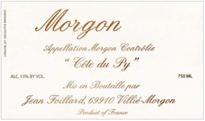 Jean Foillard Morgon Côte du Py 2016 1.5L