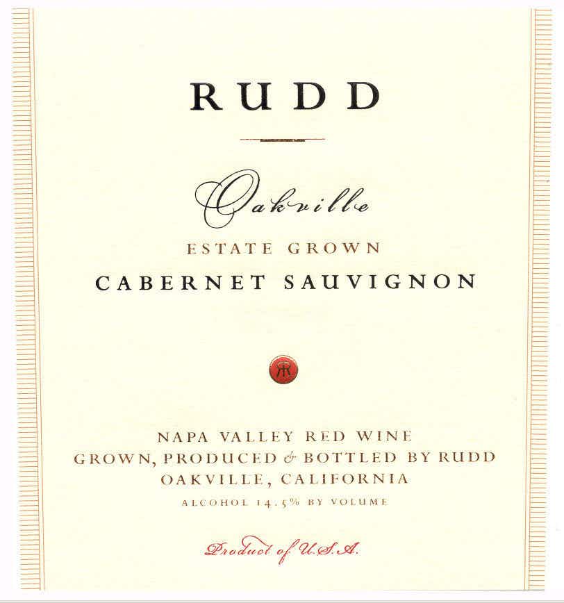 Rudd Oakville Estate Cabernet Sauvignon 2004