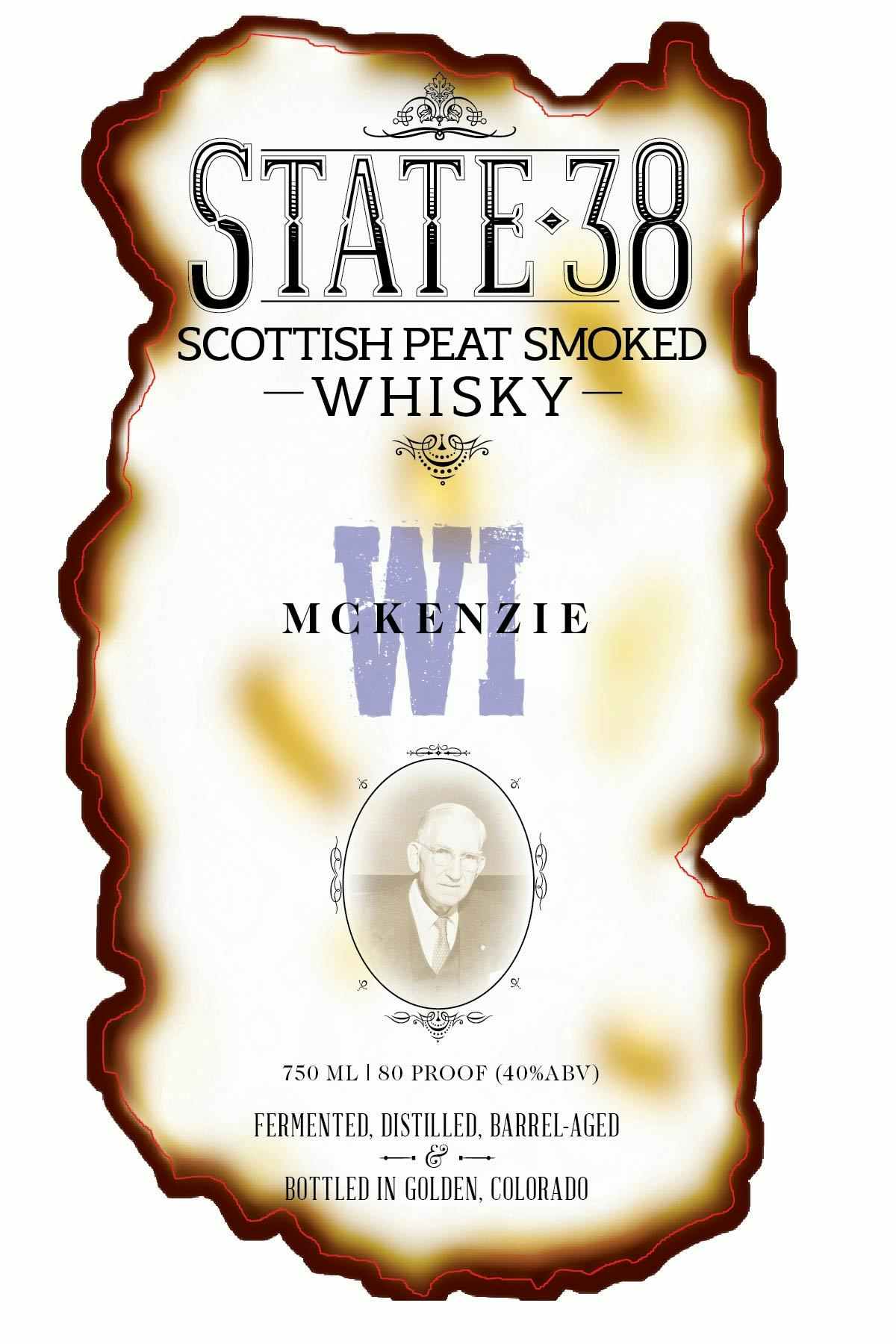 State 38 Distilling WI Mckenzie Scottish Peat Smoked Whisky