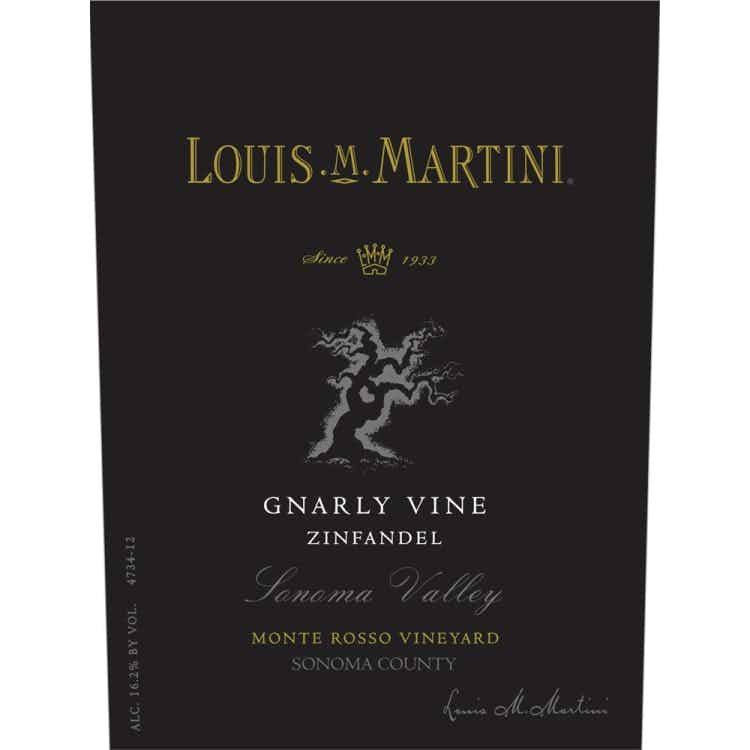 Louis M Martini Gnarly Vine Zinfandel Monte Rosse Vineyard 2014