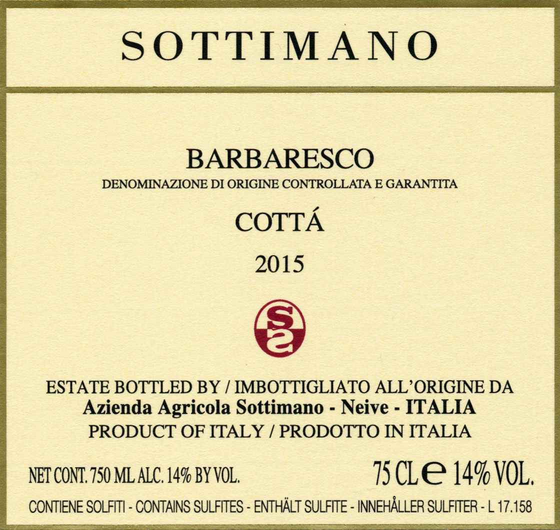 Sottimano Barbaresco Cottà 2015