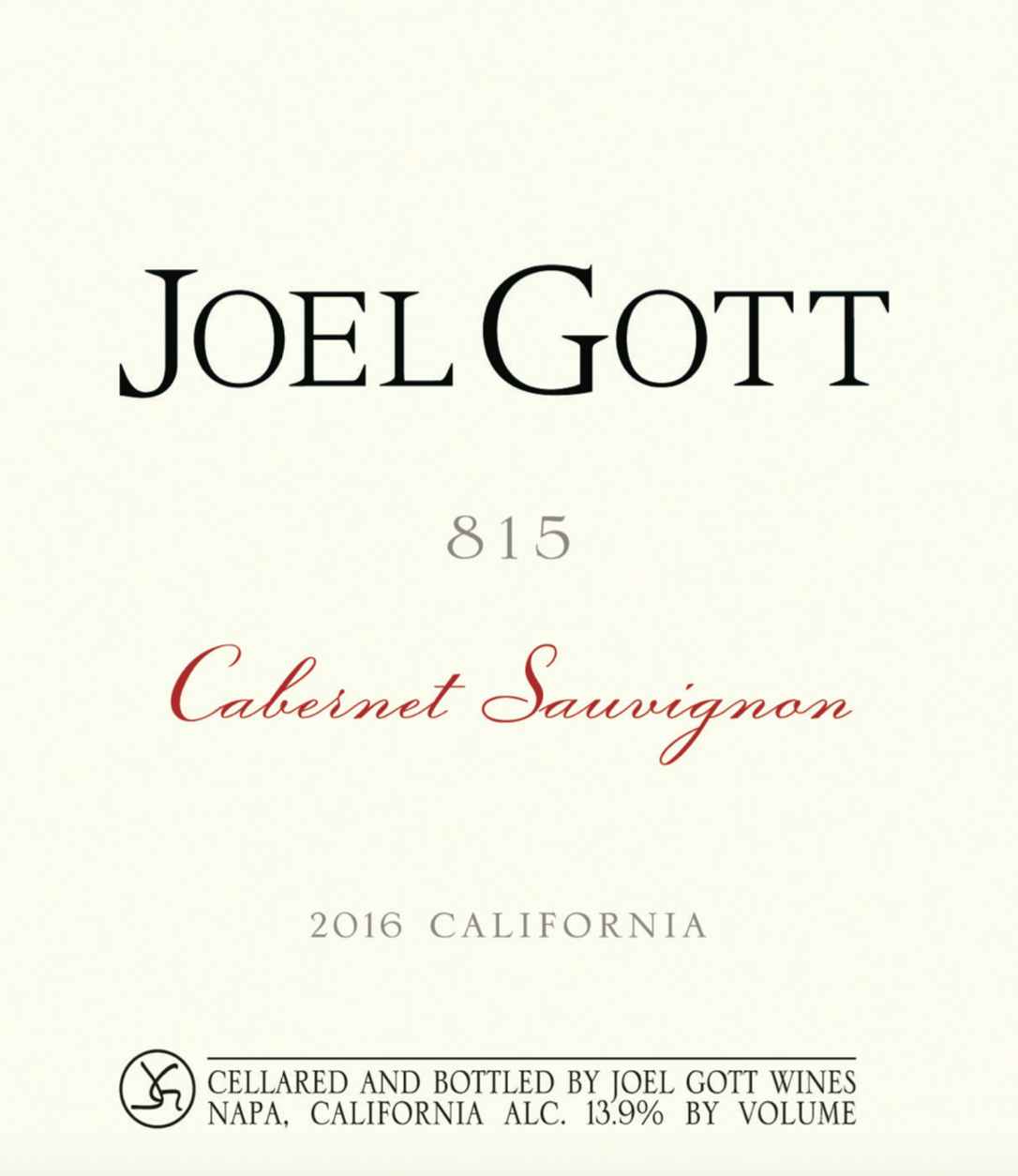 Joel Gott 815 Cabernet Sauvignon 2016