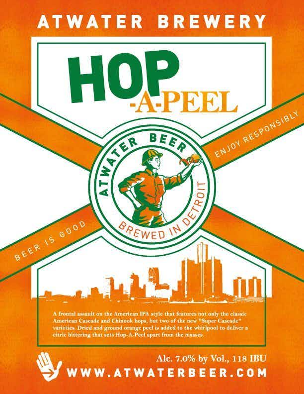 Atwater Brewery Hop-a-Peel IPA 4 pack 16oz Can