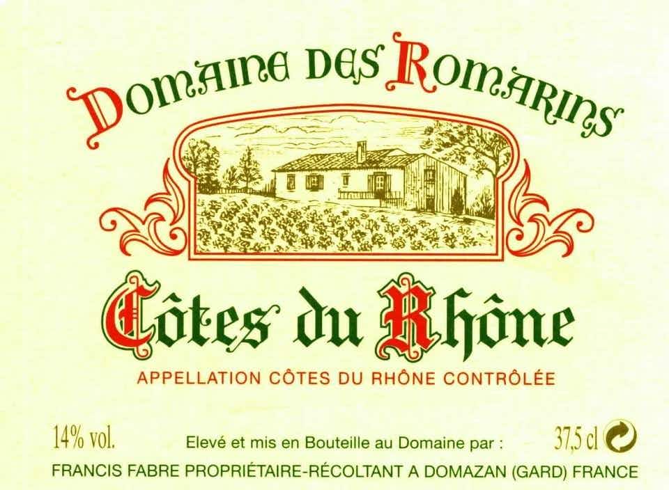 Domaine des Romarins Cotes du Rhone 2017