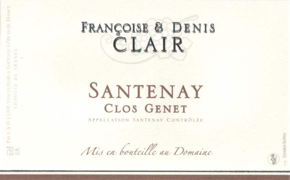 Francoise et Denis Clair Clos Genet 2014