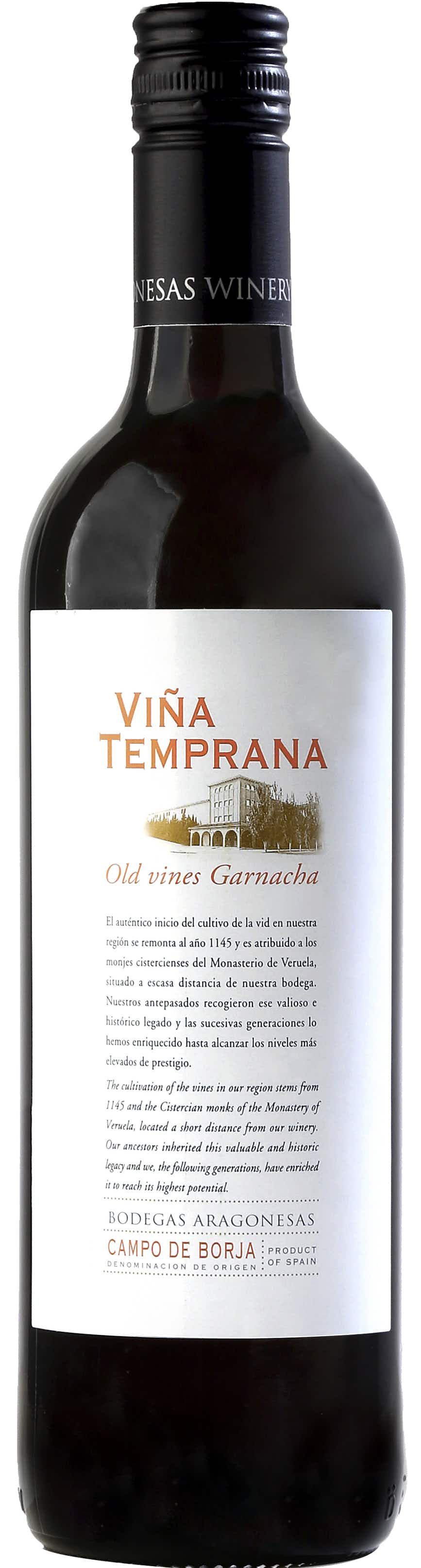 Bodegas Aragonesas Vina Temprana Garnacha 2017