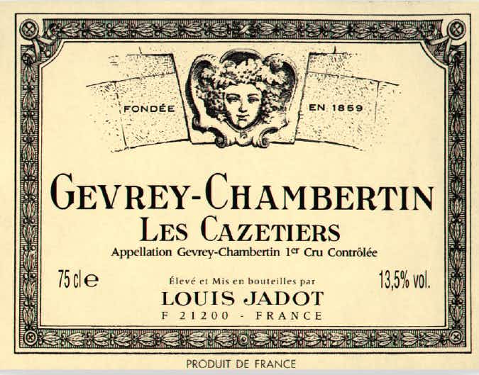 Louis Jadot Gevrey Chambertin Les Cazetiers 2011