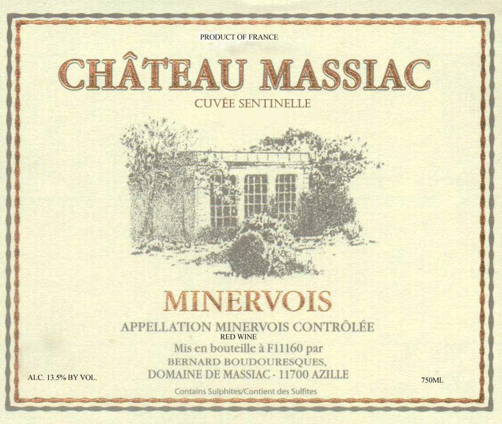 Chateau Massiac Minervois Cuvée Sentinelle 2017