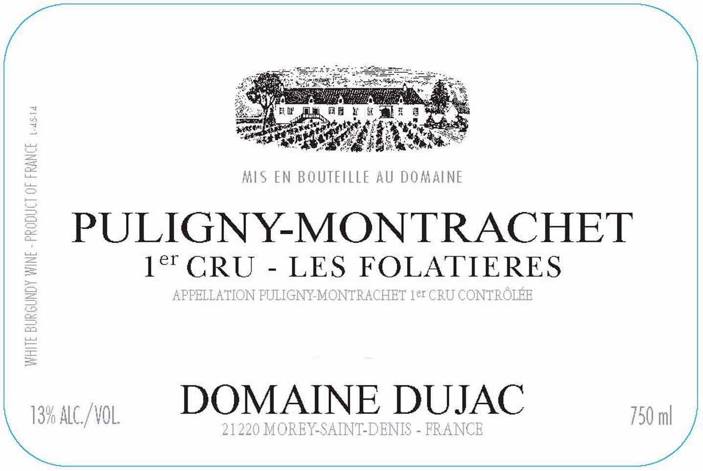 Domaine Dujac DUJAC PULIGNY MONTRACHET FOLATIERS 2016