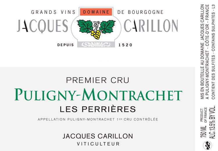 Jacques Carillon Puligny Montrachet Les Perrières 2016