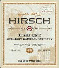 A H Hirsch High Rye Straight Bourbon Whiskey 8 year old