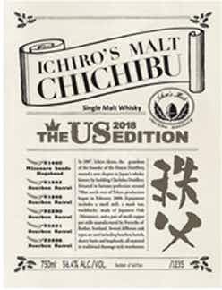 Chichibu Distillery Ichiro's US Edition Single Malt Whisky 2018