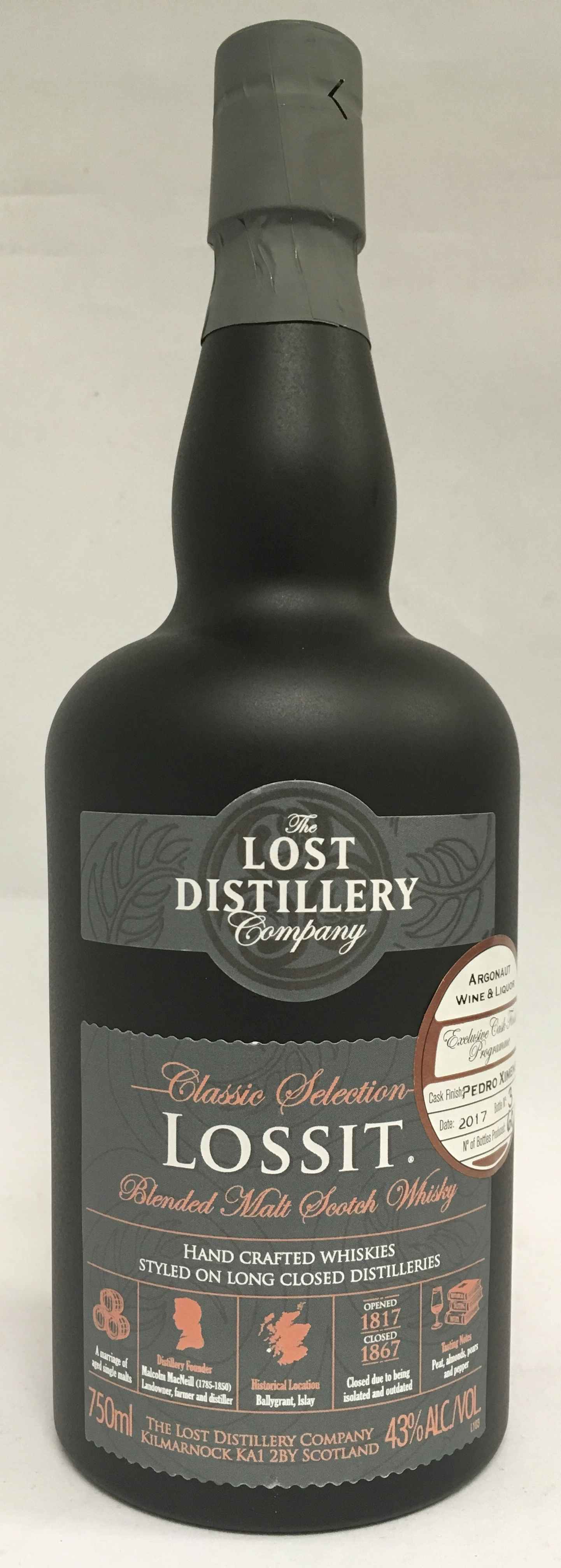 LOST DISTILLERY LOSSIT PX CASK ISLAY SCOTCH 750ml